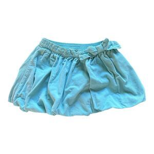 4T Cherokee Turquoise Corduroy Bubble Skirt Bow Spring Summer Cotton